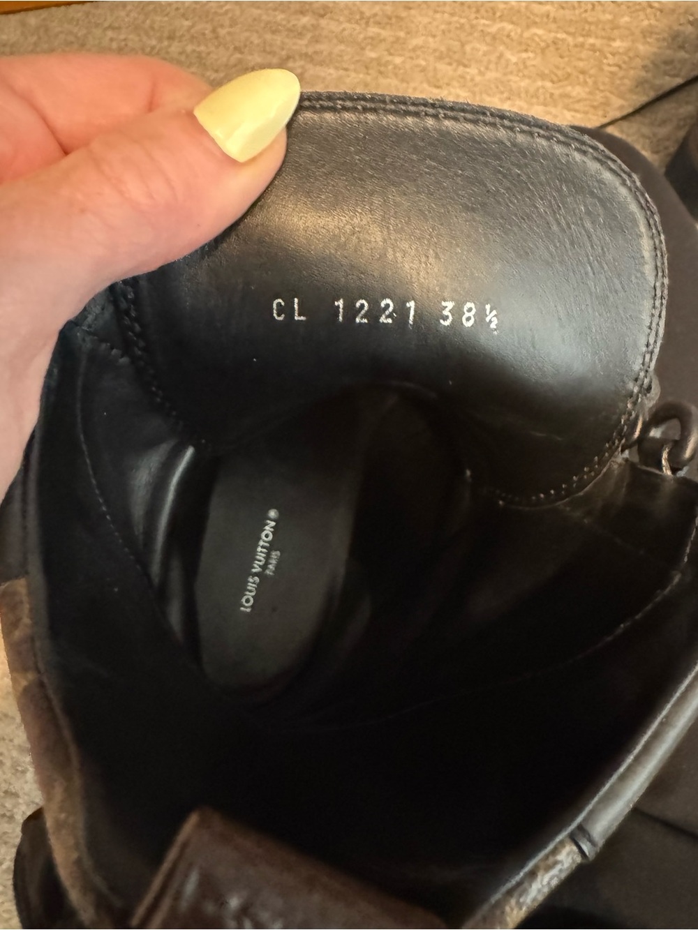 LOUIS VUITTON Monogram Black Suede Calfskin Leather Laureate Platform Desert Boo - Picture 9 of 10